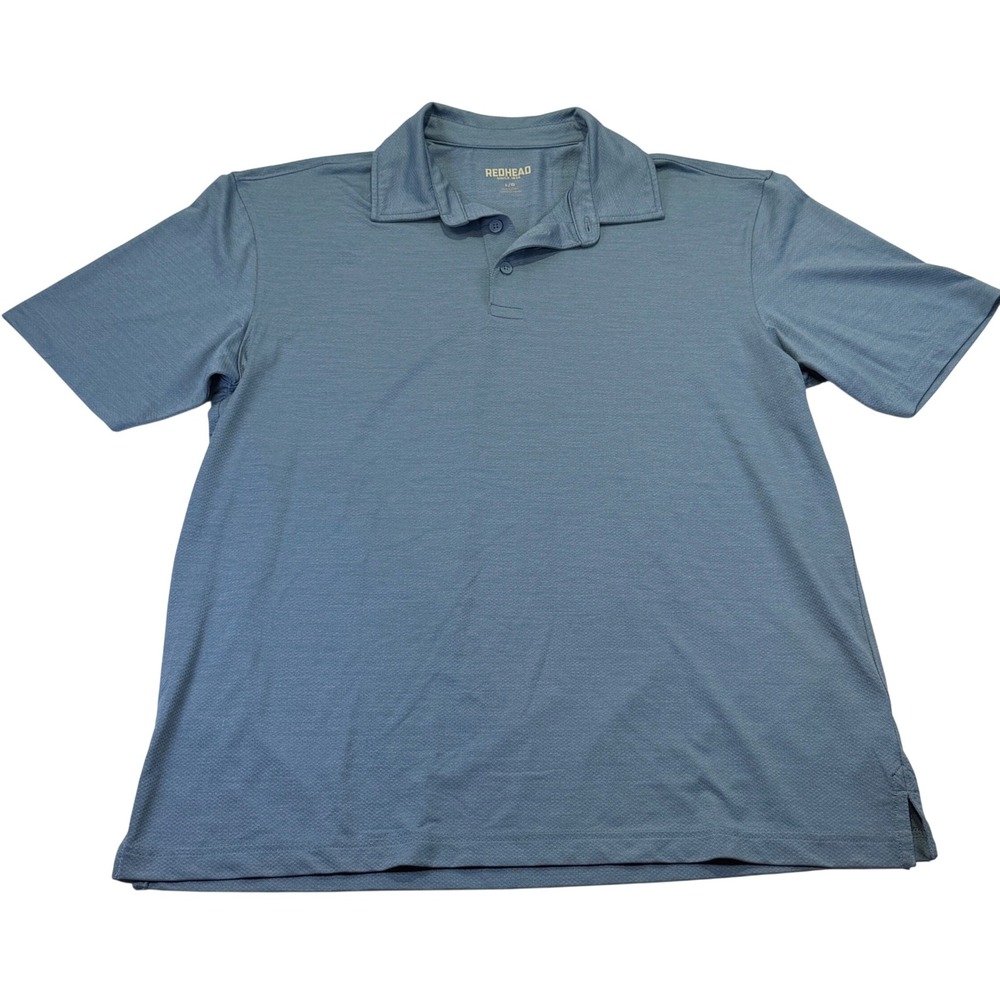 Redhead Mens Blue Performance Short Sleeve Polo Shirt Large 1153C6